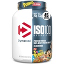 Dymatize x 과일 Pebbles ISO100 Whey Protein Powder Isolate, 단백질 25g, 5.5g BCAAs, 120 Cal., 글루텐 무료, 1g 지방, 1g 설탕, 2g Carb (45 서빙)