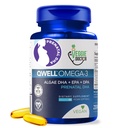 DHA (60 카운트) 오메가-3 - 생선 기름보다 더 나은 Qwell, 두뇌 기능 - 820 Mg 조류 DHA & EPA, 비타민 E, Carrageenan-Free와 Vegan Prenatal 비타민