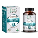Just Jaivik Organic Haritaki (Terminalia Chebula) - 750mg (90 정제) | Vata를 위한 해독 및 회춘을 위한 규정식 보충교재