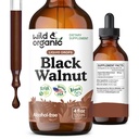 야생 & 유기 블랙 호두 Tincture - Detox Cleanse w/Black 호두 껍질 추출물 - Gut Cleanse Detox 및 Digestive Well-Being을위한 초본 보충 - Vegan, Sugar & Alcohol-Free - 4 fl oz
