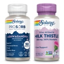SOLARAY Ashwagandha와 우유 이틀 보충교재 뭉치, Mood 지원 플러스 우유 이틀 추출물, Vegan, 60 일 보장, 30ct/60ct를 위한 18X 흡수 Ashwagandha 캡슐