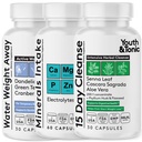 젊음 & Tonic 물 무게 Away와 15 일 Cleanse 번들, Diuretics를 사용하는 동안 Hydration를 지원하기 위하여 전해질로 포장하는
