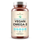 AMANDEAN Vegan 오메가 3 보충. Premium Fish Oil 대안. 조류 DHA 및 EPA. Carrageenan 무료 Softgels. Algal 필수 지방산. 식물 기반 심장, 두뇌, 눈, 피부, 면역 지원. (60ct)