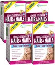 Applied Nutrition Longer Stronger Hair & Nails - 60 액체 소프트 젤, 4 팩 - Biotin, 실리카 및 교원질 - 120 서빙