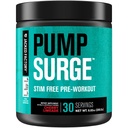 Jacked Factory Pumpsurge Caffeine Free Pre Workout for Men & Women - Nootropic Booster & Stim Free Pre Workout - 강렬한 펌프, 향상된 초점 - 30 서빙, Cherry Limeade