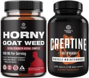 남성과 여성을 위한 Horny Goat Weed Extract Complex의 번들은 에너지와 체력과 고강도 Tri Phase Creatine 환약을 강화했습니다 - 남성과 여성을 위한 Optimal Muscle Builder Creatine 보충교재