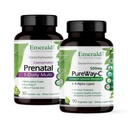 Prenatal 1-Daily Multi (60 Veg Cap) 및 PureWay-C (90 Veg Cap)와 에메랄드 랩 번들 - 메틸화 된 Folate, Iron & More*와 Prenatal Multivitamin - R-Alpha Lipoic Acid * 비타민 C 보충