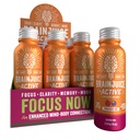 BrainJuice Active Focus & Energy Drink Shots, Endurance, Recovery & Clarity, Non-GMO, Gluten Free, Nootropics, Alpha GPC, B 비타민 및 유기농 녹차, Pomegranate Acai, 2.5 fl oz, 12 팩