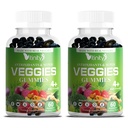 VITINITY Veggies Supplement-Made with Real Super Veggies Delicious Gummies(120 Chews),30 Veggies,Herbs,Fruit 및 야채 보충,Non-GMO,Pectin 기반,Gluten-Free,No More Pills (60 일)