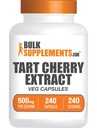 BulkSupplements.com Tart Cherry Extract Capsules- Tart Cherry Supplement, Tart Cherry Capsules 500mg - 산화 방지제 소스, 글루텐 무료, 서빙 당 1 캡슐, 240 Veg 캡슐 (1 팩)
