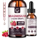 (2 팩) 마그네슘 글리세라이드 액체 드롭 | 1000mg 액체 마그네슘 복합 단지 D3, L-Thea & GABA 에너지, 수면, Nerve 및 심장 건강, 높은 흡수, 라즈베리 맛