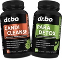 Candi Cleanse & Intestine Detox 지원 보충교재 알약 - Intestinal Flora Gut 지원을 가진 여분 힘 Probiotic 세척제 - 자연적인 구두 초본 Oregano, Caprylic 산, Wormwood & 검정 호두