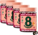 8Greens Supergreens Gummies | Metabolism, Immunity & Focus, Digestive Health Enzymes, Organic : Chlorella, Spirulina, Aloe Vera, Peach flavor, 200 카운트를위한 슈퍼 그린 파우더 슈퍼 푸드 거미