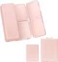 FYY 2 PC 매일 알약 조직자, 7 격실 휴대용 알약 케이스 여행 알약 조직자, [Folding 디자인] 비타민을 붙들기 위하여 지갑 주머니를 위한 알약 상자, 확대 간결 기름, 보충교재 및 약물 분홍색