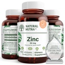 Immune 지원을 위한 자연적인 Nutra 아연 Gluconate 50mg 보충교재는, 피부 건강을 승진시킵니다, Flu & 찬에서 Ease, Boost 학습 & 기억, 강화한 맛 & 냄새, 글루텐 자유로운 50mg 100 Vegan 정제를 제공합니다