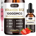 비타민 B12 액체 하락 이하 언어 10000 mcg, 세 배 B-12 복잡한 보충교재, 여성 & 남자를 위한 메틸 & 메틸 & 메틸 코발라민 혼합, 계피 & 건강 지원을 위한 메틸을 섞는 B 12