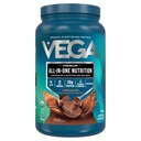 Vega Organic All-in-One Vegan Protein Powder, Chocolate - Superfood Ingredients, 면역 지원을위한 비타민, 여성 및 남성용 완두 단백질, 25 Oz (포장 월병)