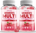 설탕 자유로운 여자 Multivitamin Gummies - Omega-3, Astaxanthin, 칼슘, 철, 비타민 A, C, D3, K2, E, B6, B12를 가진 여자 거미를 위한 높은 흡수 Multivitamin - 지원 피부, 머리, 에너지, 면역