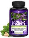 유력한 정원 Candida Complex - Oregano 및 Caprylic 산성 혼합, Gut Flora Balance Complex, 허브 및 Probiotics, 여성 및 남성 60 카운트에 대한 Gut 건강 보조 식품