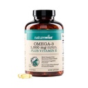 NatureWise Extra-Strength Omega 3 Fish Oil Supplement - 봉사 당 1000mg - 600 EPA & 400 DHA와 비타민 E - 심장 및 두뇌 건강 지원 - 레몬 맛, GMO-Free - 180 Softgels [3-달 공급]
