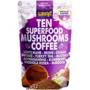 WIXAR Superfood Mushroom Coffee - 인스턴트 커피 분말, 사자 Mane, 터키 꼬리, Reishi, Chaga, Shiitake, Ashwagandha, Rhodiola Rosea, Elderberry, 5oz Mushroom Supplement와 함께 Ten Superfood 추출물