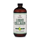 두 배 목제 보충교재 액체 교원질 - 가수분해된 둔감한 교원질 (유형 1, 3 및 Grassfed)의 2500mg - 여성과 남자를 위한 32의 서빙 - Biotin의 30 mcg - 설탕 자유로운 배 배 풍미