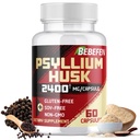 BEBEFEN Psyllium Husk 캡슐 2400mg 검은 후추 - 2 개월 공급 - Gut 건강을위한 매일 수용성 섬유 - 비 GMO 및 글루텐 프리 포뮬러