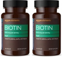 성분 Vegan Biotin 5000 mcg - 머리, 피부, 못, 130 캡슐 (4 달 공급) (포장 월병) (포장 2)