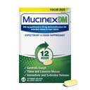 Mucinex DM 12Hr Chest Congestion & 성인을 위한 기침 약, Excess Mucus 기복을 위한 찬과 기침 약, 600 mg Guaifenesin & 30 mg Dextromethorphan HBr, 68 Bi-Layer 정제