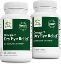 Terry Naturally Omega-7 드라이 아이 릴리프 - Buckthorn Seed Oil과의 눈 건강 보충 - 아이 드라이 아이 릴리프에 다이어트 보충 - 60 Softgels, 2 팩