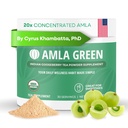 Amla 분말 & 녹차 Superfood 보충교재, 20x 매우 집중된 Amla의 Oolong 차와 인도 Gooseberry, 유기, Vegan, 고전적인 풍미, 30의 서빙으로 만드는 산화 방지제 지원
