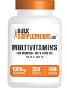 BulkSupplements.com 남성 50 플러스 Softgels에 대 한 멀티 비타민 - 남자의 매일 비타민, 다국적 보충교재 - 물고기 기름을 가진 완전한 Multivitamin - 봉사 당 1 Softgel, 300 조사 (1의 포장)