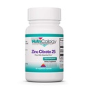 Nutricology 아연 구연산염 보충교재 - 남자 & 여자를 위한 25mg 아연, 면역성이 있는 지원, 순수한, 잘 격리해, 추적 무기물, 채식 캡슐 - 60 조사