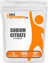 BulkSupplements.com 나트륨 구연산염 분말 - 나트륨 구연산염 음식 급료, 유화제, 풍미 증강 인자 - 글루텐 자유로운, 서빙 당 3g, 500g (1.1 lbs) (1의 포장)