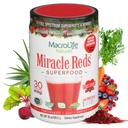 MacroLife Naturals Miracle Reds Superfood 보충교재 분말 산화 방지제 Polyphenols 효소 Probiotics - 익지않는 비 GMO 유기 채식주의자 글루텐 & 낙농장 자유로운 (30의 서빙)