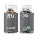 남자 Multivitamin, 120 캡슐 & 리셋 Detox 보충교재, 30의 캡슐을 위해 순수한