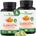 Bromelain을 가진 ForestLeaf Quercetin - 비타민 C & Sting Nettle, 진보된 Quercetin 500mg 보충교재, 비 GMO 글루텐 자유로운, 자연적인 면역력 & 호흡 기능 180 Veggie 캡슐을 가진 1350mg 혼합