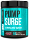 Jacked Factory Pumpsurge Caffeine Free Pre Workout for Men & Women - Nootropic Booster & Stim Free Pre Workout - 강렬한 펌프, 향상된 초점 - 30 서빙, Strawberry Lemonade