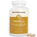 Real Mushrooms Tremella Mushroom 캡슐 - 과일 바디에서 유기 Tremella 추출물 - Vegan, Non-GMO, No Fillers - Daily Wellness Routine - 300 카운트 버섯 혼합 보충제