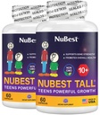 NuBest Tall 10 + - 고급 뼈 강도 포뮬러 - 지원 면역, 건강 개발 및 최선의 웰빙 - 어린이 (10 +) & 청소년 누가 음료 우유 매일 - 팩 2 | 2 개월 공급