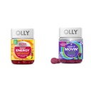 OLLY Extra Strength 비타민 B12, CoQ10, Goji Berry, 60 Count & Rhubarb, Prunes, Amla, 30 카운트와 매일 에너지 거미