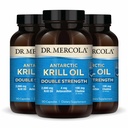 Mercola Antarctic Krill Oil Double Strength - 2,000mg - EPA 및 DHA가있는 Omega-3 보충 - 뇌, 심장, 관절 및 면역 건강 지원 - GMO-Free 및 글루텐 - 무료 - 270 캡슐 (90 서빙)