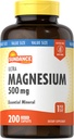 Sundance 마그네슘 보충 | 500mg | 200 개 | 채식주의자, 비 GMO 및 글루텐 무료 | 마그네슘 산화물