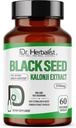 Dr. HERBALIST Black Seed Extract 350mg – 60 Vegan Capsules | 10:1 Extract = 3,500mg Raw Black Seed Powder | Premium Nigella Sativa Supplement | 높은 Thymoquinone | 천연 웰니스 지원