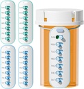 Odaro 4 팩 Pill Reminder, Lanyad 또는 스티커 Pill Tracker, 대부분의 병과 작업, 비타민 주간 (7 일)의 재사용 가능한 약물 추적기 교체 의학 주최자