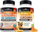 Black Pepper Extract 1500mg Complex (1 개월 공급) Plus Glucosamine Chondroitin MSM Triple Strength Joint Support Supplement (1 개월 공급)