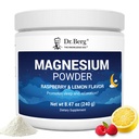 Dr. Berg Magnesium Glycinate Powder for Sleep, Relaxation, & stress Relief - 이제 비타민 D3 및 아연을 포함 - 맛있는 라즈베리 & 레몬 맛 (50 서빙) 마그네슘 분말 - 마그네슘 음료 분말