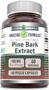 Amazing Formulas Pine Bark Extract 100 Mg | 채식 캡슐 보충 | 비 GMO | 글루텐 프리 | 비 GMO | 글루텐 프리 | 1 팩 | 60 개