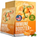 Immune Support + Electrolytes | 1000mg 비타민 C, 아연 & 크롬 | 하이드로션 & 웰니스 분말 | 슈가프리, 패스트 흡수 드링크 믹스 | 일일 사용, 여행 및 회복을 위한 간편한 토믹 패킷