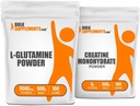 BulkSupplements L 글루타민 500g + 크레아틴 500g 번들